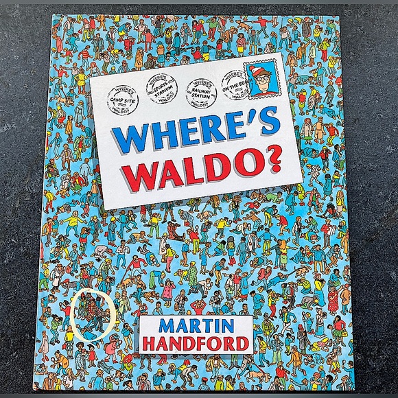 Where's Waldo? Blue Hardcover Book 
c.1987 by Martin Handford - Picture 1 of 8